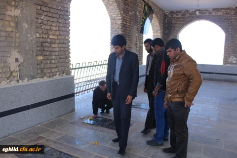 حضور ریاست مرکز در گلزار شهدای مرکز تربیت معلم شهید بهشتی اقلید