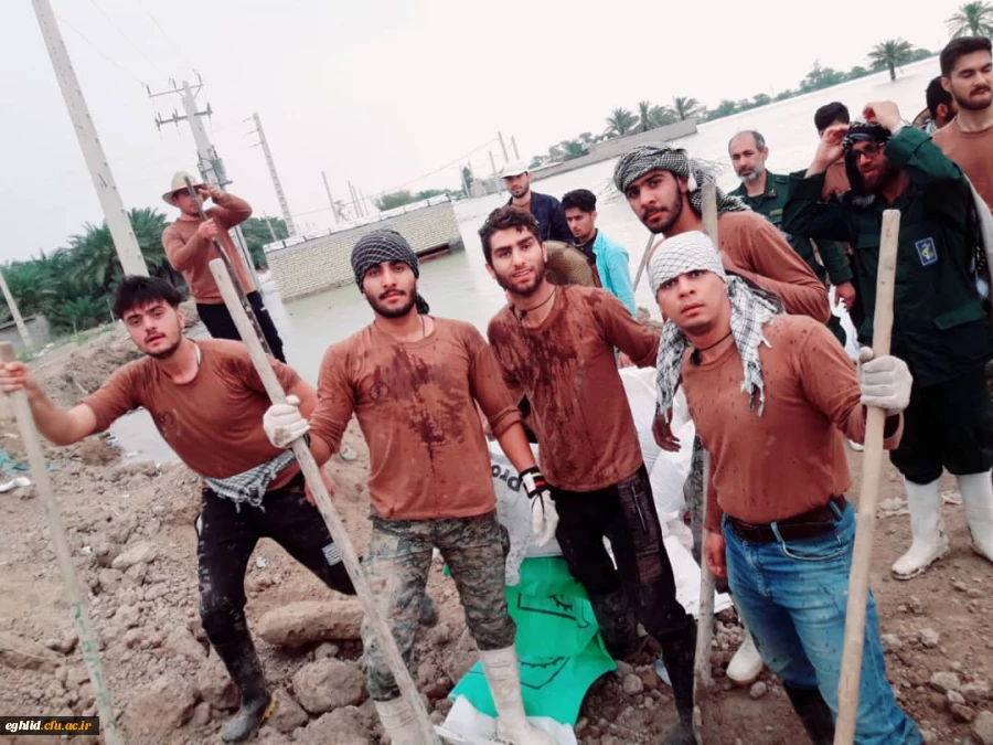 حضور دانشجو معلمان در مناطق سیل زده