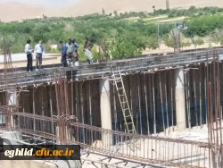 اجرای مرحله بتن ریزی سقف سالن چند منظوره 2