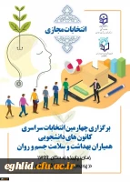 دکتر انصاری راد از برگزاری انتخابات مجازی کانون های همیار سلامت جسم و روان خبر داد
 2