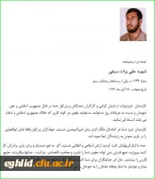 وصیت نامه شهید بزرگوار علی برات سیفی