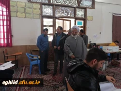 بازدید دکتر فلاح و حجت الاسلام و المسلمین جعفری از محل برگزاری امتحانات پایان ترم  4