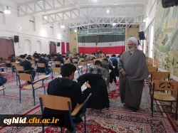 بازدید دکتر فلاح و حجت الاسلام و المسلمین جعفری از محل برگزاری امتحانات پایان ترم  6