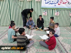 حضور دانشجومعلمان مرکز شهید بهشتی اقلید در اعتکاف دانش آموزی مسجد جامع شهرستان اقلید 2