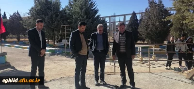 بازدید نماینده مردم شهرستان اقلید در مجلس شورای اسلامی از محل احداث المان شهید گمنام