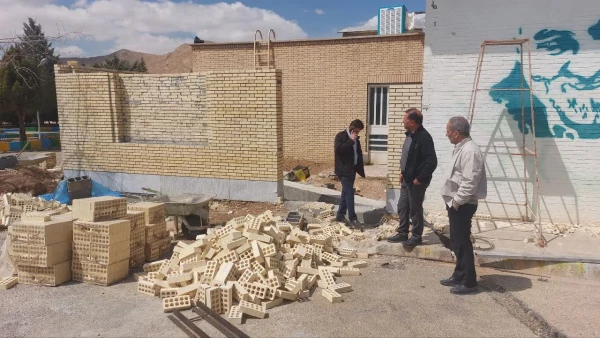 بازدید آقای دکتر وحیدی معاون هماهنگی دانشگاه فرهنگیان فارس از فعالیت های عمرانی واحد شهید بهشتی اقلید 4