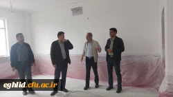 بازدید آقای دکتر وحیدی معاون هماهنگی دانشگاه فرهنگیان فارس از فعالیت های عمرانی واحد شهید بهشتی اقلید 5