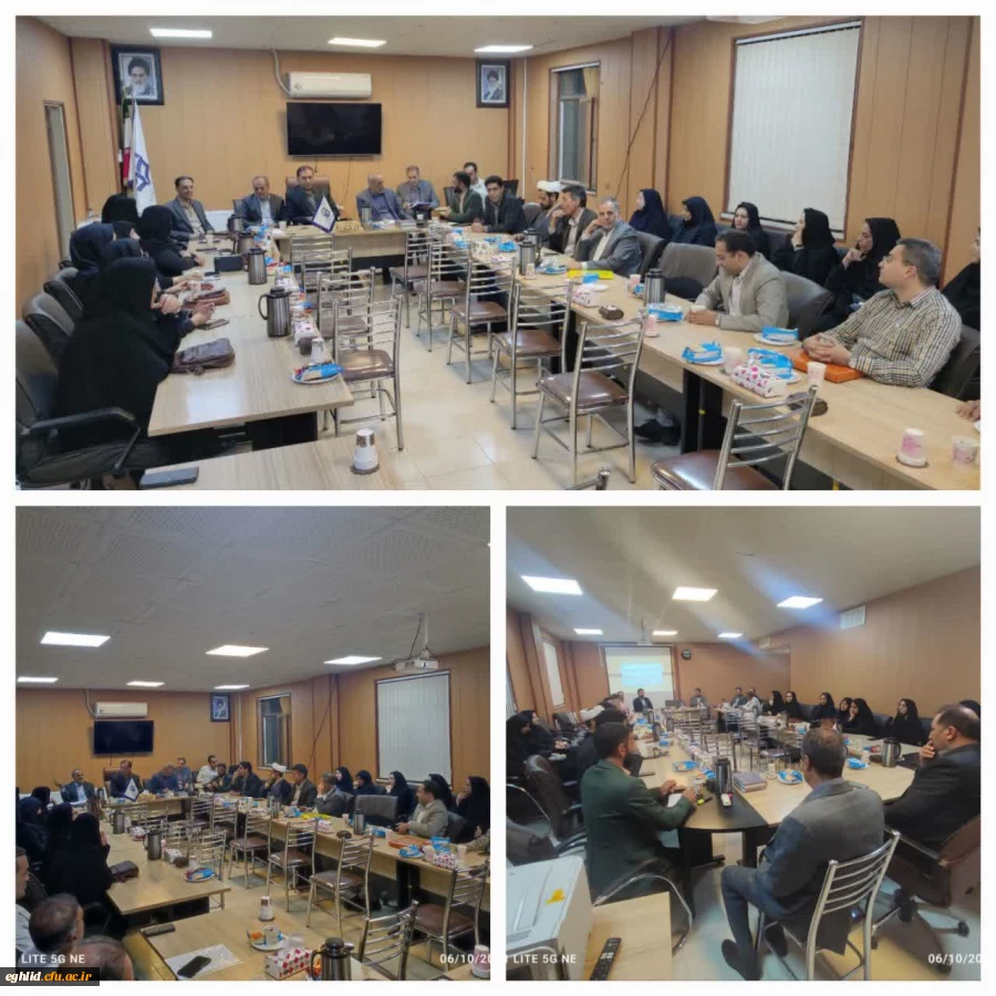 جلسه هم اندیشی و هماهنگی مسئولان دانشگاه فرهنگیان واحد شهید بهشتی اقلید با حضور مسئولان دانشگاه و استادان این واحد دانشگاهی برگزار گردید 3