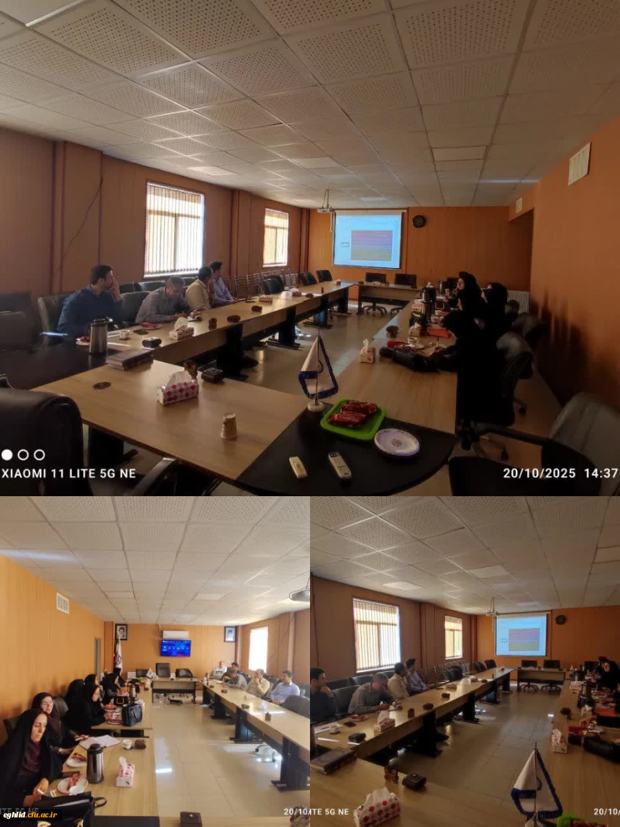 جلسه توجیهی و کارگاه آموزشی گروه کارورزی 1و3 در رابطه بانمونه گزارش نویسی ،تشریع کار با گروههای کارورز 2